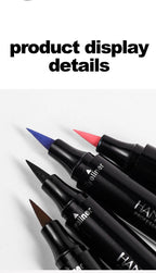 Colorful Eyeliner Stamp Triangle Dual-ended Liquid Eyeliner Waterproof Sweat-proof Quick Dry Eyeliner Makeup Seal Tool Cosmetics