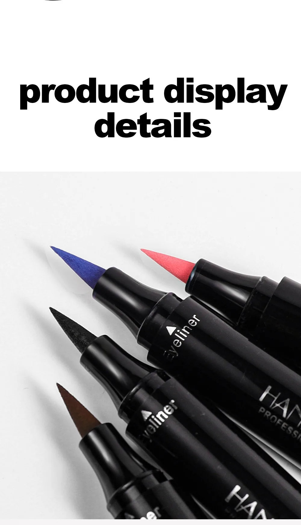Colorful Eyeliner Stamp Triangle Dual-ended Liquid Eyeliner Waterproof Sweat-proof Quick Dry Eyeliner Makeup Seal Tool Cosmetics