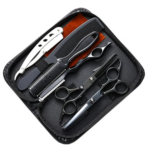 Hair Scissors 6" JP Stainless Hairdressing Scissors Barber Shop Hair Cutting Scissors Thinning Shears Haircut Set