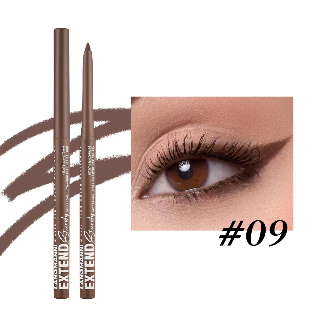 Matte Glitter Gel Eyeliner Pencil Smooth Waterproof Blue Purple Eyeliner Fast Dry Matte Eye Liner Pen Long Lasting Eyes Makeup