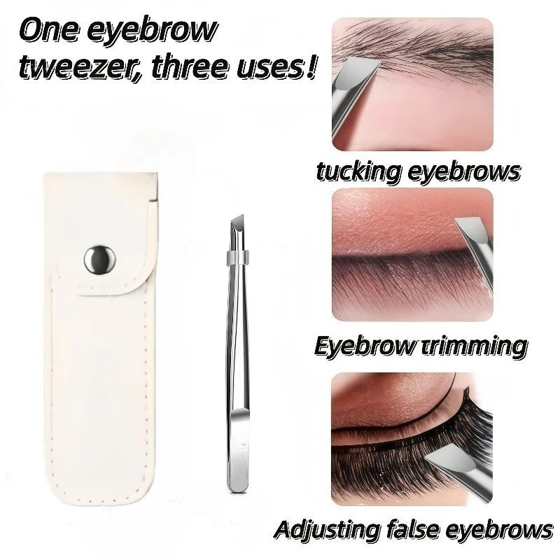 High-quality Stainless Steel Tweezers Suitable for Eyebrow and Beard Grooming Multi-functional Beauty and Facial Care Tool