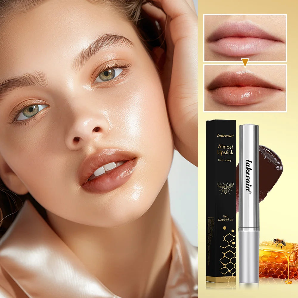 Black Honey Lipstick Long Lasting Moisturizing Natural Lip Plumper Makeup Lip Plumping Gloss Cosmetics Exfoliating for Lip