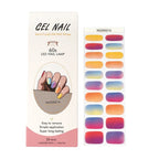 Leopard Semi-Cured Gel Nail Strips Simple Transparent Color Adhesive Long Lasting Gel Nail Stickers Harden In UV Lamp Need