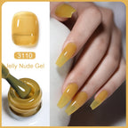 Arte Clavo Transparent Nude Pink Color Jelly Gel Nail Polish Semi Permanent 15ml Top Coat Soak Off UVLED Varnish Nail Art Design
