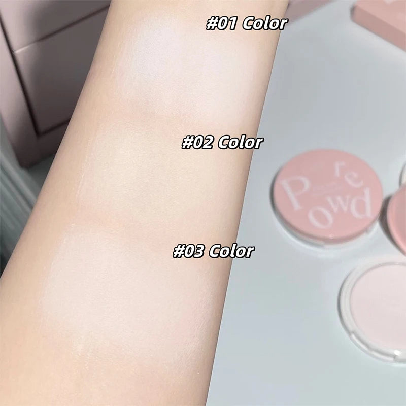CACE Face Pressed Powder Soft Mist Setting Powder Three-color Pseudo-free Makeup Long Lasting Oil Control Waterproof Foundation