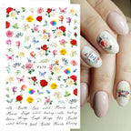 1pcs Sakura Flower 3D Nail Stickers White Cherry Blossom Nail Art Decals Spring Summer Adhesive Slider Decor Wedding Manicure