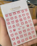 Press on Nails Tiger Symbol Nails Decals Design Fierce Wild Animal Leopard Decoration Manicure Stickers Nails Accessories Tools