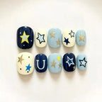 10Pcs Short Oval Shape Colorful Dopamine-inspired Small Fresh Press on Nails Detachable Nail Patches Polka Dot Fake Nails Art