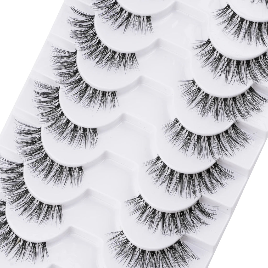False Eyelashes 3/10 Pairs Natural Long Mink Lashes Strip Dramatic Fake Lashes Full Eye yelash Extension Makeup Faux Cils Tool