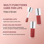 Matte Lip Makeup Kit 2pcs Waterproof Long Lasting Lip Liner and Lip Oil Combo Red Brown Pink Nude Tones Lipstick Set