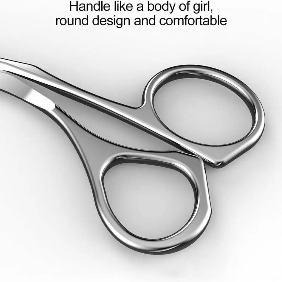 Stainless Steel Eyebrow Scissors With Eyebrow Comb High Quality Makeup Scissors Eyebrow Trimming Knife Hair Remover Shaver Tool