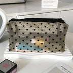 Makeup Bag Outdoor Personalized Transparent Nylon Mesh Cosmetic Bags Pouch Travel Organizer Zipper Beach Makeup Women's Purse