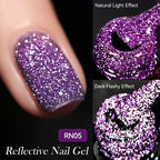 LILYCUTE 7ml Reflective Glitter Gel Nail Polish Shining Sparkling Gorgeous Silver Effect Semi-permanent UV Gel Nail Art Manicure
