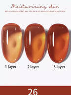 1-30pcs PSK Nude Pink Color Nail Art Ice Transparent Bare Color Nail Enamel 2026 New Net Red Popular White Gel Nail Polish