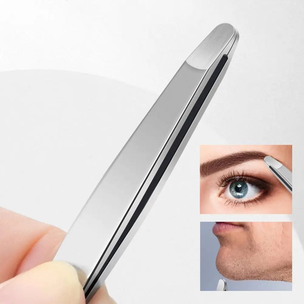 Stainless Steel Tweezers Safe Rounded - Tip Eyebrow Clips Precise Eyebrow Shaping Ingrown Hair Removal Eyebrow Shaping Tool