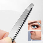 Stainless Steel Tweezers Safe Rounded - Tip Eyebrow Clips Precise Eyebrow Shaping Ingrown Hair Removal Eyebrow Shaping Tool