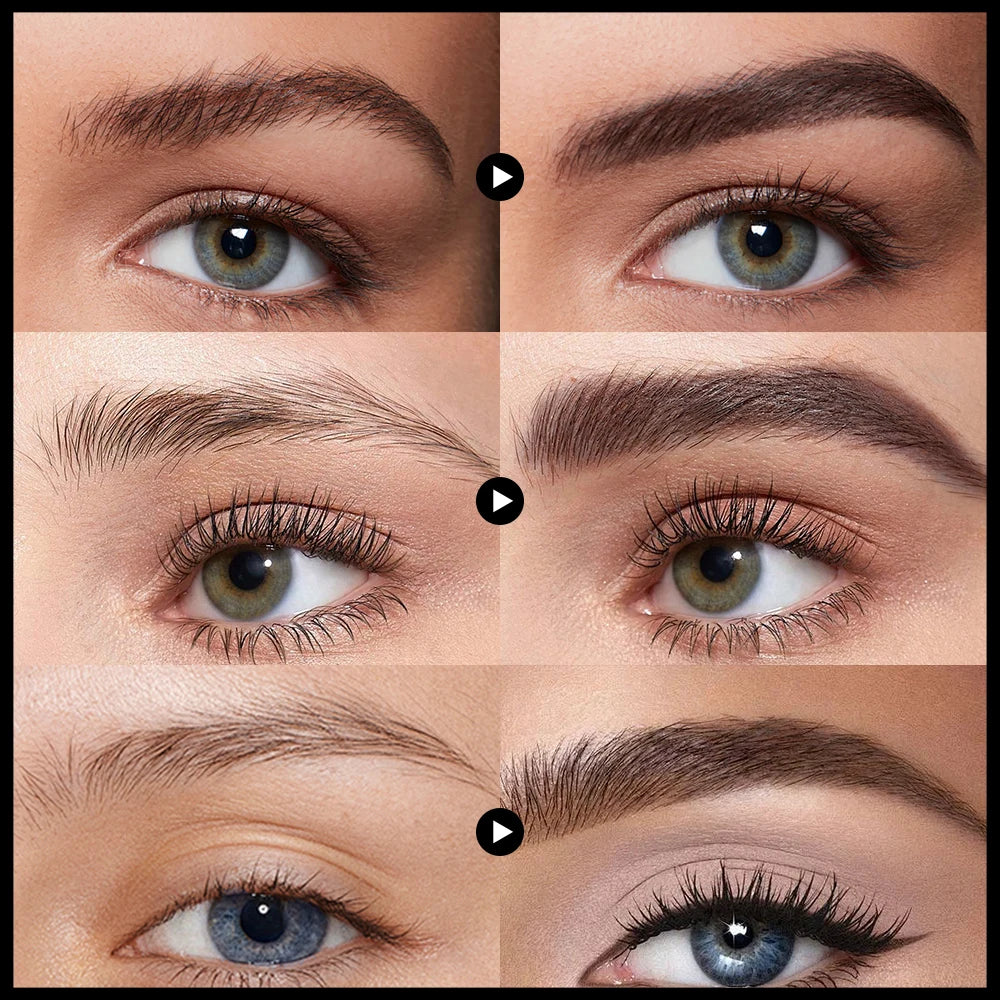 3Colors Double-headed Eyebrow Pencil Automatic Rotation Ultra-fine Eyebrow Pencil Waterproof Makeup Free Eye Cosmetics For Women