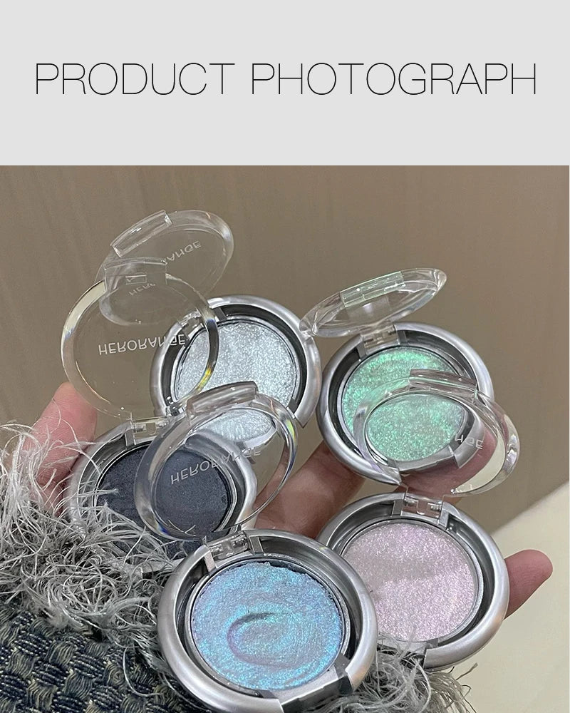 HERORANGE Glowing Charm Monochrome Eyeshadow Palette Pearlescent Explosion Polarized Brightening Silkworm Highlight