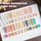 24pcs Translucent series 24 colors --- new popular nail art ultra-bright ice translucent series nail polish gel nail art DIY