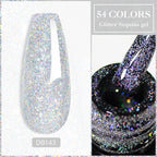 7ml Champagne Gold Sliver Reflective Nail Gel Polish Sparkling Shining Glitter Pink Red Nail Supplies Semi Permanent Gel Varnish