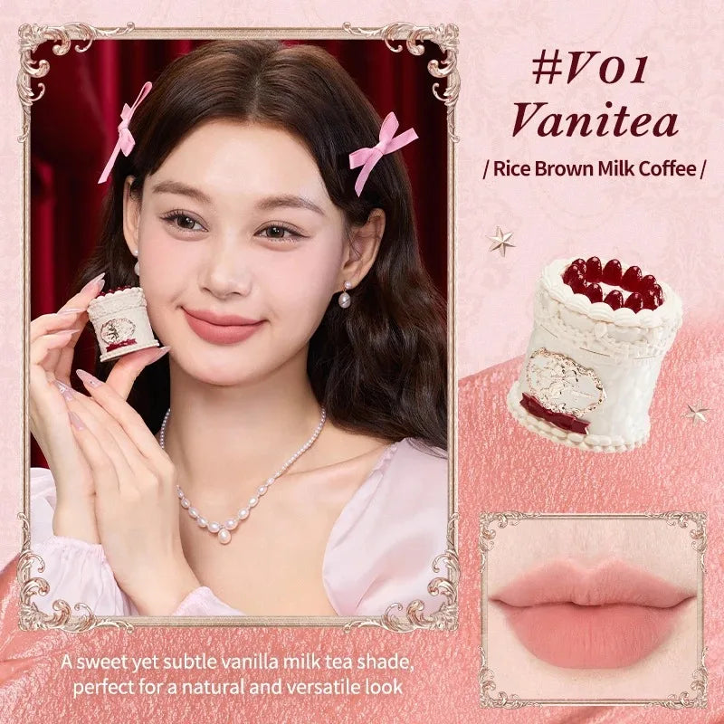 Flower Know Strawberry Rococo Cloud Liquid Lipstick Cream Lip Glaze Matte Milk Tea korean Makeup Long Lasting Lipgloss