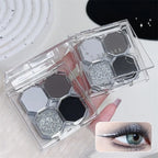 Black Light Star 4-color Eye Shadow Plate Smoky Makeup Dark Black Dark Cement Plate Cross-border Brightening Makeup Cosmetics