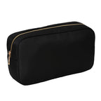 Letter Patch Custom Travel Cosmetic Bag Personalized Nylon Pouch Toiletry Bag Chenille Patch Makeup Toiletries Girl Cosmetic Bag