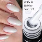 LILYCUTE Nude Crystal Rubber Base Gel Nail Polish Natural Color Semi Permanent UV Gel Soak Off Self Leveling Nail Gel Varnishes