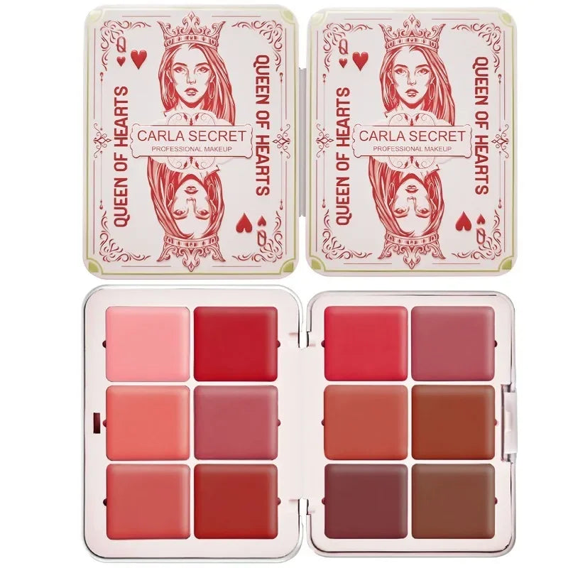 12-Color Iron Box Blusher Plate Multi-Color Cream Blush Plate Concealer Plate Contour and Highlighter Palette Makeup Blush Face