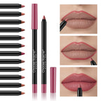 12 pcs Lip Liner Pencil Set Matte Lipliner Pencil Lipstick Waterproof Long Lasting Nude Contour Lipstick Pen Lip Tint Cosmetics