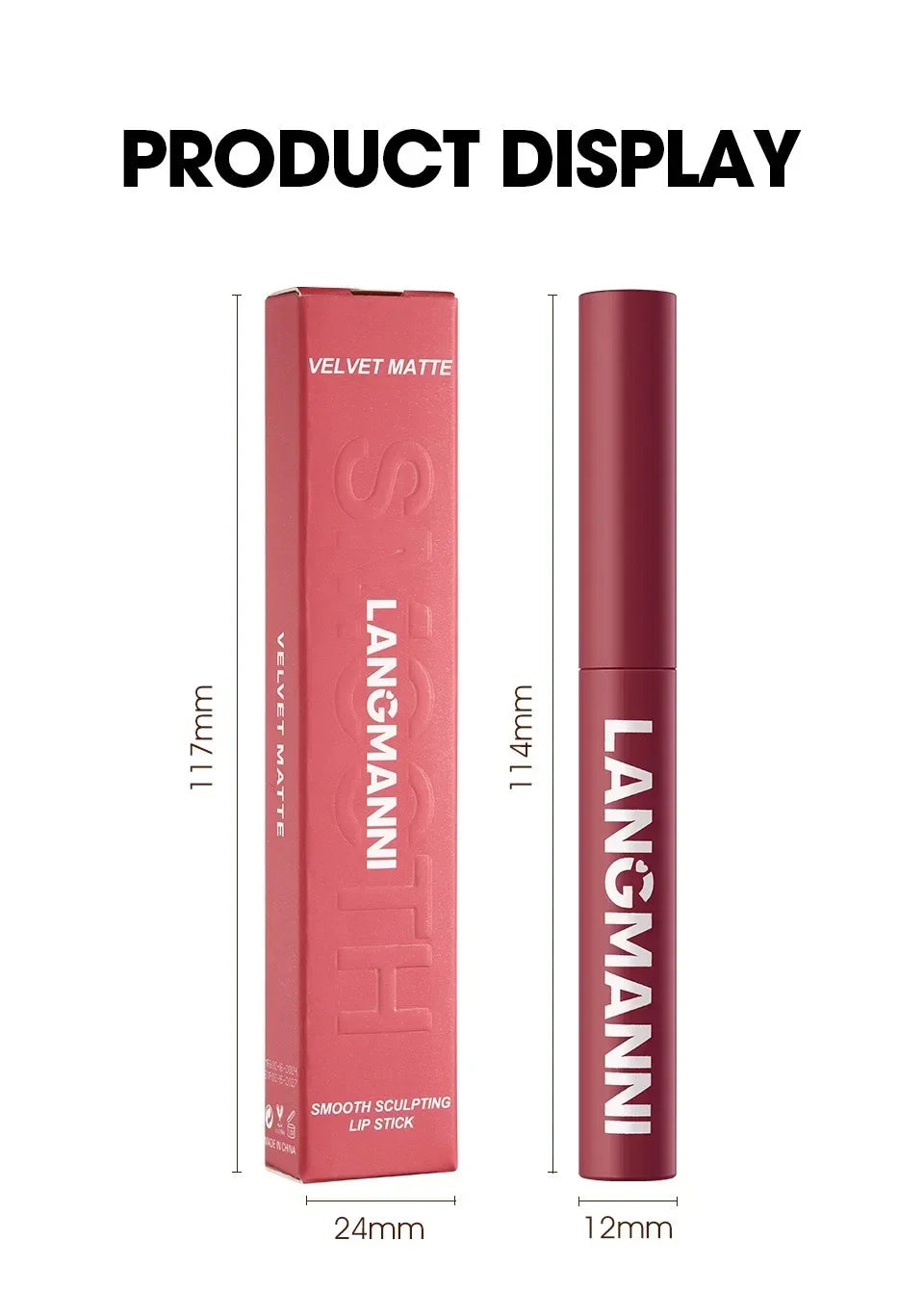 New Rotating Velvet Matte Lipstick Long Lasting Waterproof Lipstick Non-Stick Cup Lip Stain Tint Cosmetics Pencil Liner Makeup