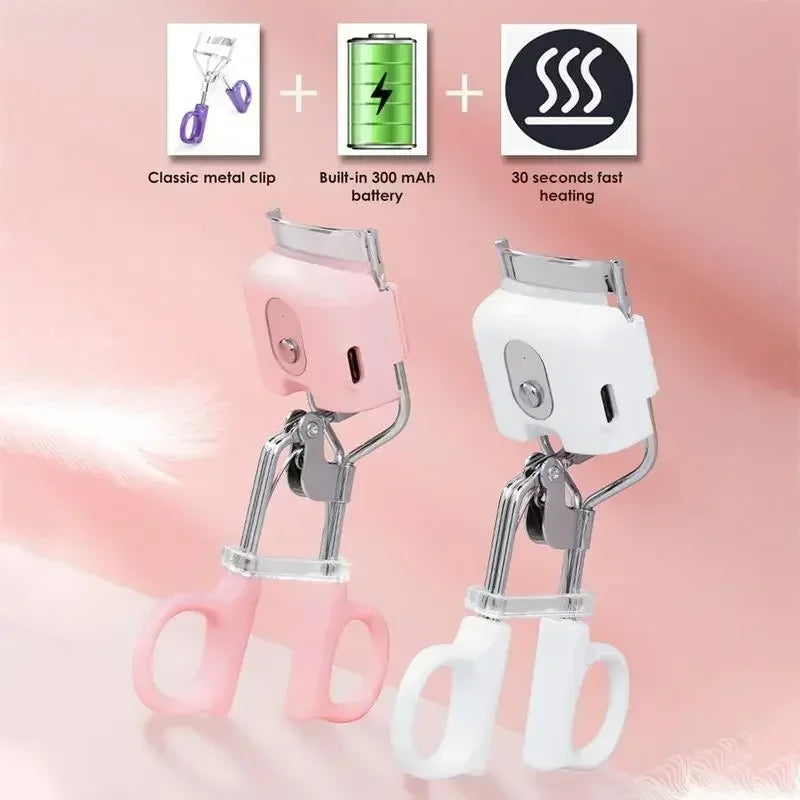 1PCS Heating Electric Eyelash Curler Cosmetic Makeup Tools Clip Lash Curler Lasting Lash Lift Beauty Eyelashes Makeup Tool Woman