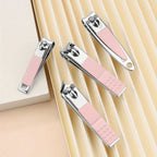 14 Piece Deluxe Nail Care Kit Pink & Blue Stainless Steel Manicure & Pedicure Set with Nail Scissors Clippers Ear Digging Spoon