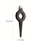 1pc Slant Tip Tweezer with Hollow Handle Stainless Steel Eyebrow & Facial Hair Removal Tool,for Men and Women, Tweezer Design