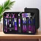 6/9/18/26pcs Manicure Set, Stainless Steel Gradient Professional Pedicure Kit Nail Scissors Grooming Kit With Travel Case