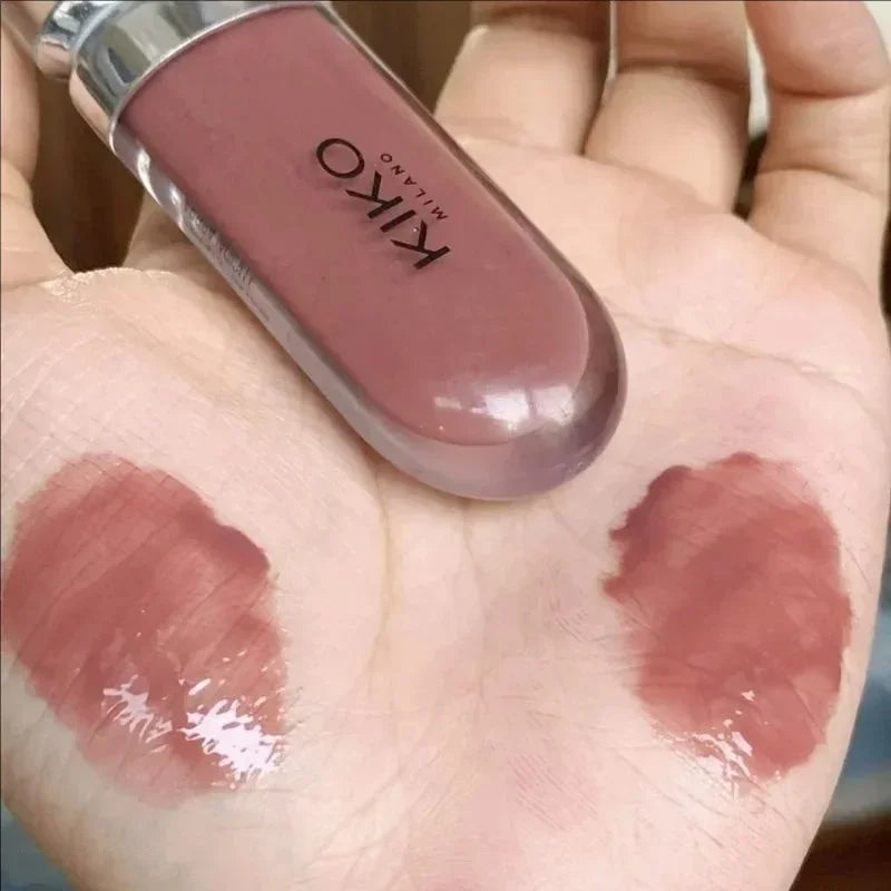 Kiko 3D Liquid Lip Glaze Transparent Lip Mirror Lipstick Nourishing Glossy Full Lips Not Fading Milk Tea Bean Paste Makeup