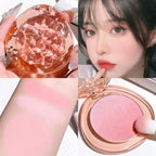 HISYI cute, pop, gradient blush, matte, delicate, daily nude makeup, brightens the color, naturally whitens students