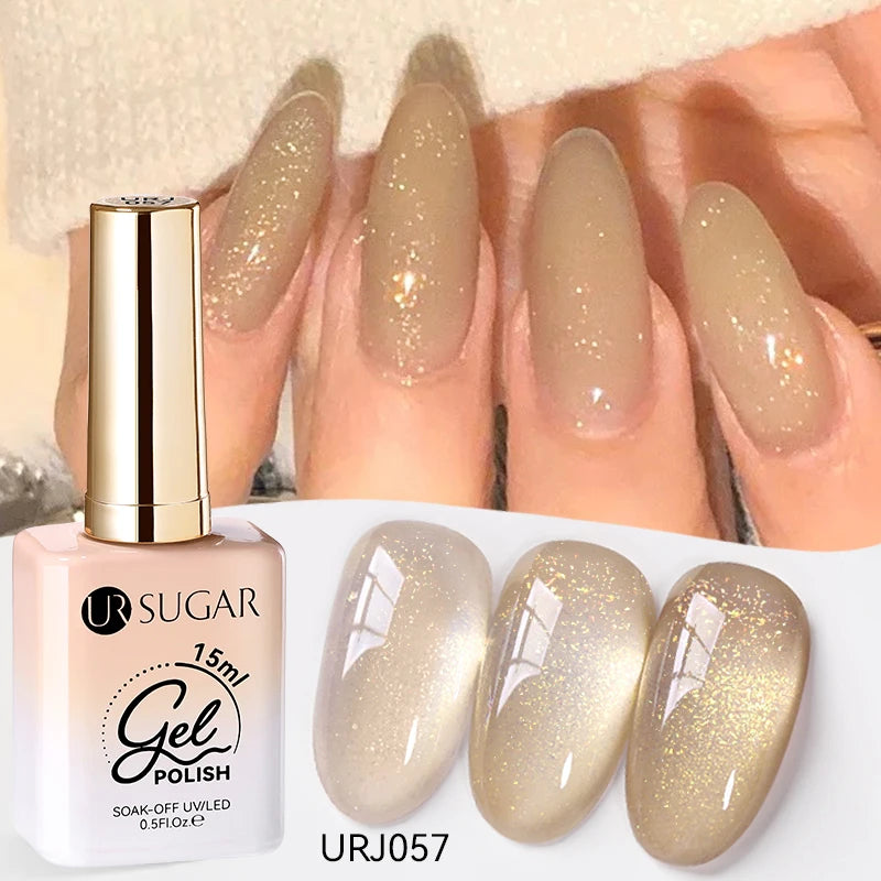 UR SUGAR 15ml Jelly Nude Gel Nail Polish Light Pink Translucent Color Soak Off UV LED Gel Varnish Nail Art DIY Fashion Manicure