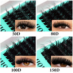 MIOFIA Wispy Thick Lashes Cluster 50D 80D 100D 150D Natural Fluffy False Eyelash Extension Cat Eye Lashes Mixed Tray Makeup