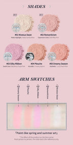 Makeup Flowerknows Shell Pearl Collection Silk Satin Blusher Lightweight Highly Pigmented Blush Powder Long Lasting Face Blushes