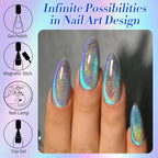 BORN PRETTY 10/15ml 9D Blue Holographic Rainbow Cat Magnetic Gel Nail Polish Soak Off UV LED Manicure Nail Art Varnish