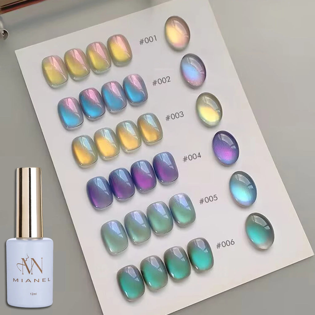 12ML 1-6PCS Popular Winter Internet Celebrity Hot-selling Northern Lights Cat Eye Magnet Gel Nail Polish Nail Art Nail Supplies