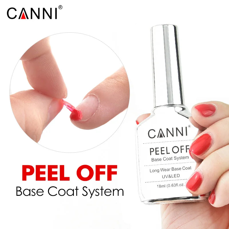 Canni 18ml Big Size Long Wear Diamond No Wipe Top Coat Peel Off Base Coat Nail Manicure Soak Off UV LED TPO FREE Gel Polish