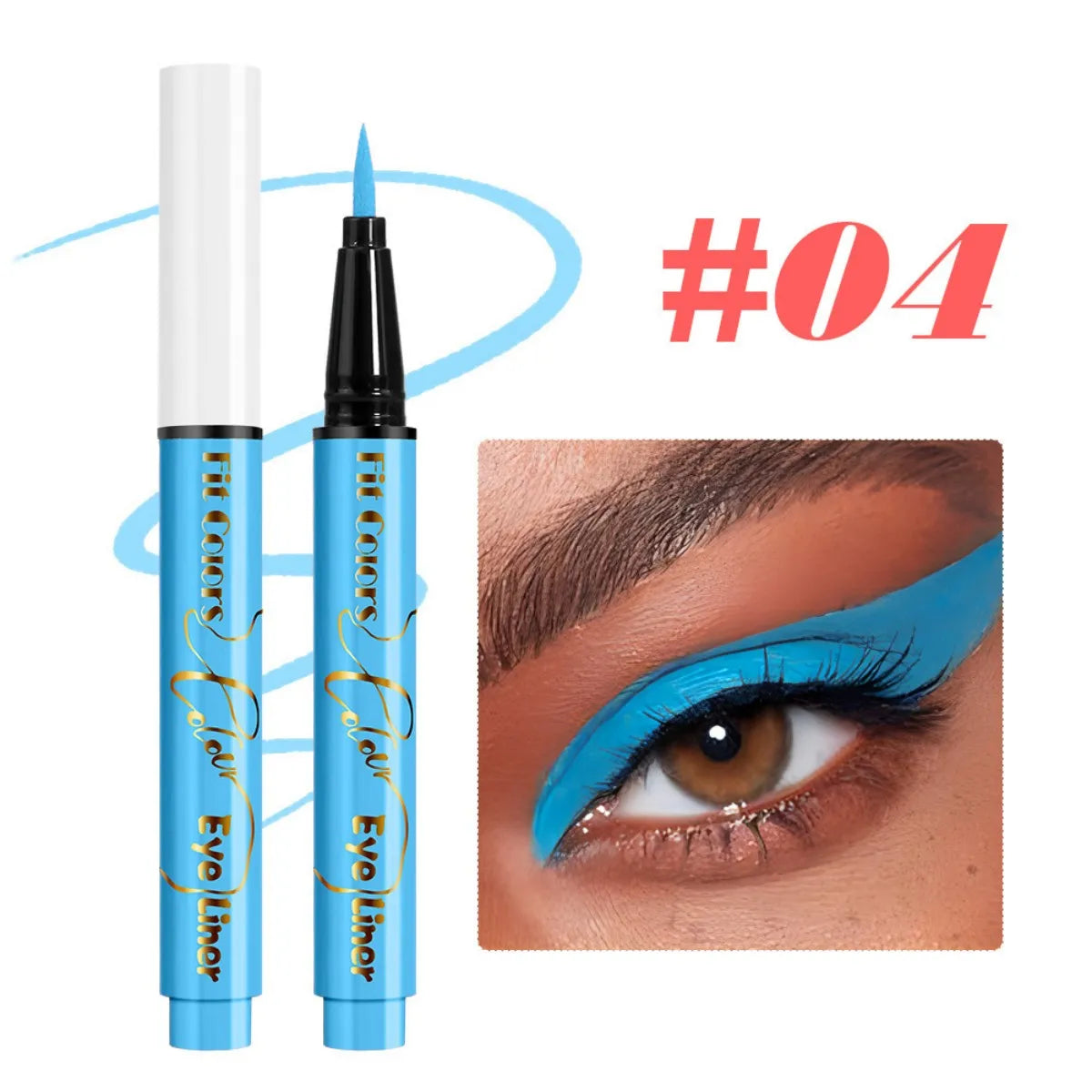 1pc Fluorescent Eyeliner Pen 12 Colors UV Waterproof Lasting Eyeliner Pen Makeup Eyeshadow Stick Face Painting Pencil Cosmetic