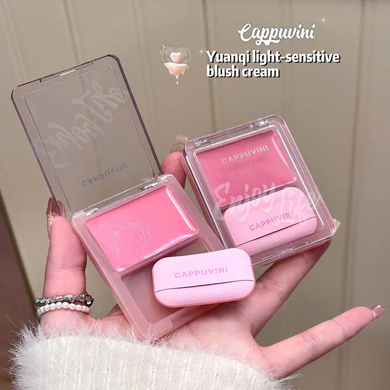 Yuanqi Blush Cream Is A Moisturizing And Evenly Pigmented Blush With Natural Light Swelling Color And Girlish Pink Blush