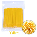 Brush Lash Extension 100Pcs Eyelash Cleaning Micro Cotton Swab Individual Eyelashes Microbrush Beauty Makeup Clean Remover Tools