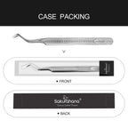 SAKURAHANA Anti-Static Eyelash Tweezers Professional High Precision Volume Extension Stainless Steel Anti-slip Makeup Tool