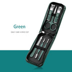 7-18 Pcs Manicure Set Nail Clippers Kit Professional Stainless Steel Nail Care Tools with Leather Travel Case For Man and Women