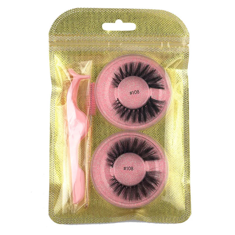 Wholesale Lashes 4/20/100pcs Fluffy 3d Mink Lashes Natural Makeup False Lashes Flase Eyelashes Lot with Cosmetic Brushes tweezer