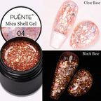 PUETNE 7.5ML Amber Moonlight Cat Magnetic Gel Nail Polish Winter Nails Jelly Glass Cat Eye Soak Off UV Semi-Permanent Varnish